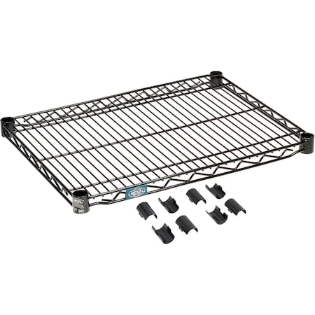 Nexel Black Epoxy Wire Shelf 30inW x 18inD S1830B
